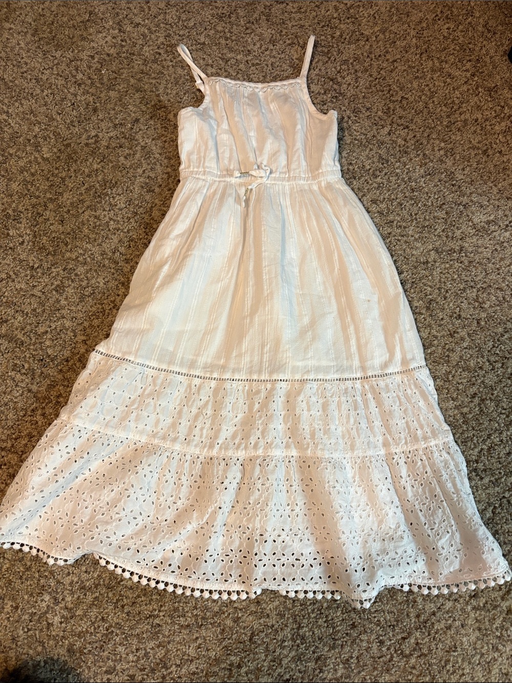 Cat & Jack White Eyelet Maxi Sundress for Kids